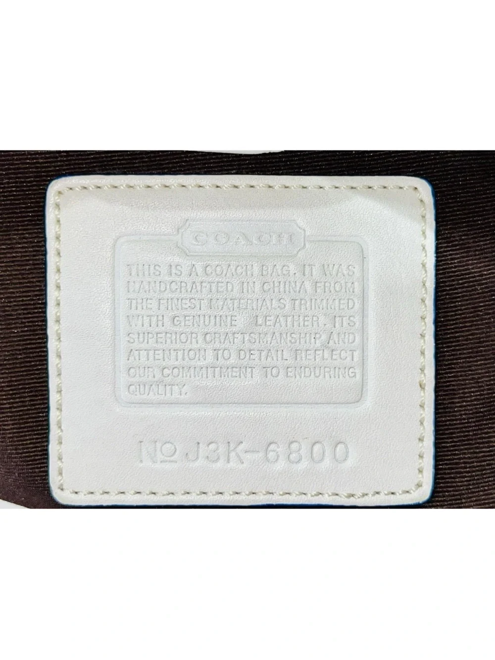 Coach Signature Logo Shoulder Purse Blue W/White Trim Silver Hardware J3K-6800 - Picture 10 of 13